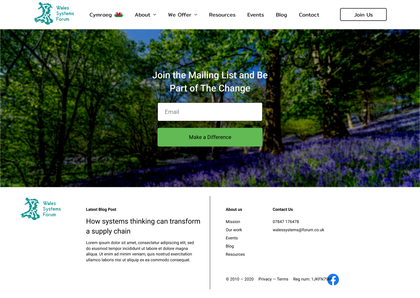 Wales Systems Forum Join Us Page Figma mockup